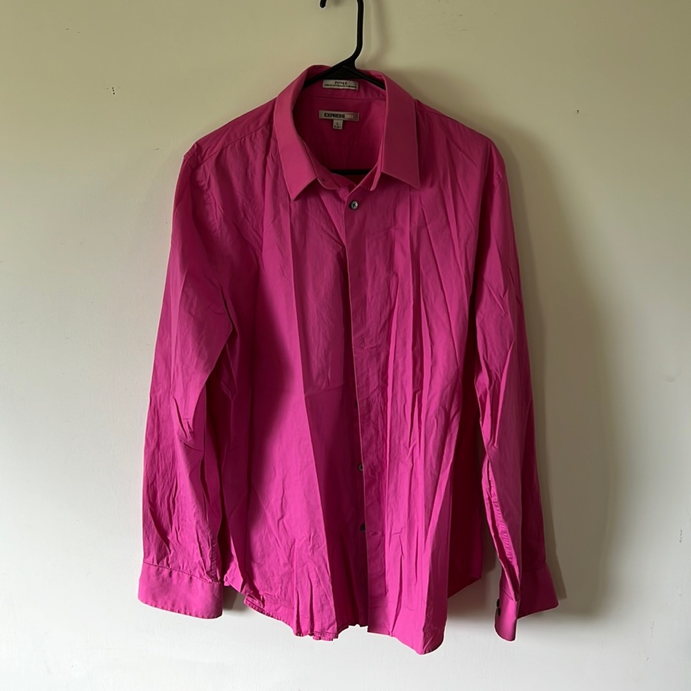 Large pink express dress shirt